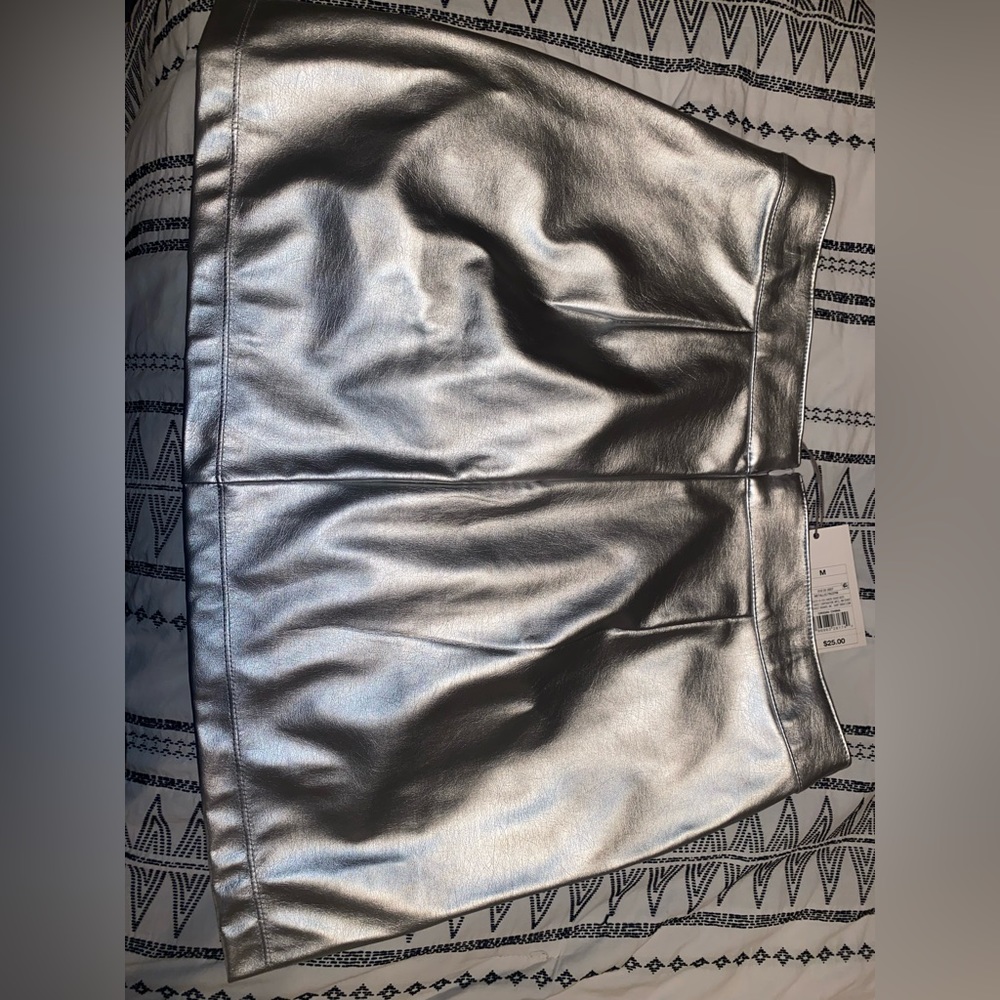 Metallic Silver Skirt